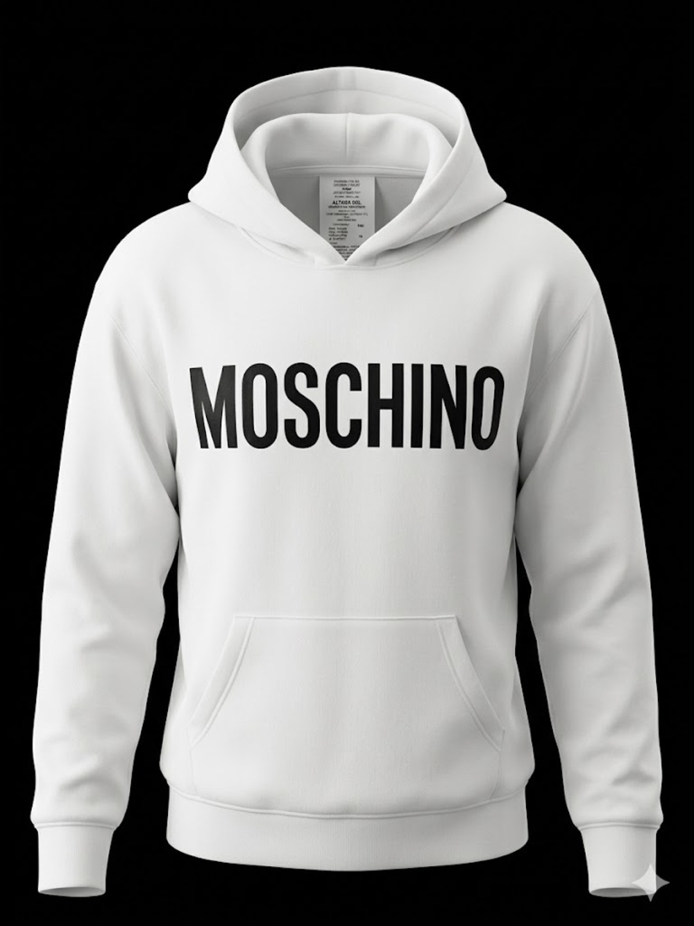 Moschino White Hoodie with Black Logo size 10 boy or girl